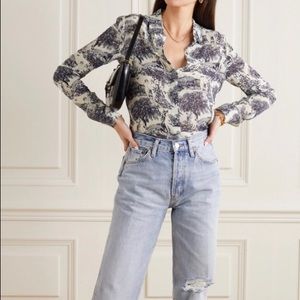 Reformation Toile de Jouy Blouse, S